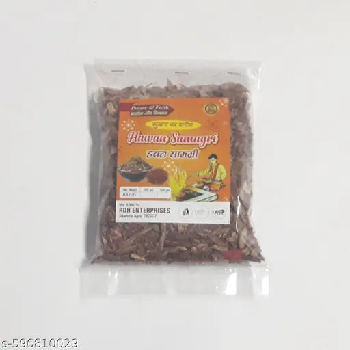 Hawan Samagri ( 50 gm ) + Kapoor ( 50gm ) ) (Combo Pack of 2 Pure Kapur Puja Hawan Samagri Mixture of Verious Dried Herbal Roots