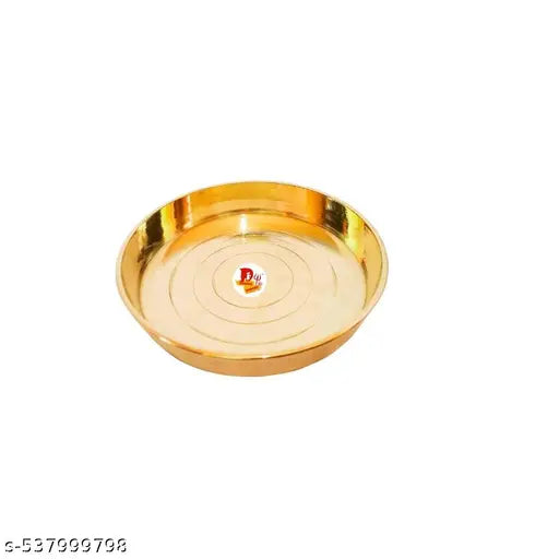 DARIDRA BHANJAN Shivling and nandi brass shiv trishul and pooja brass bhog katori with brass thali brass gangajali lota kalash set of 7.