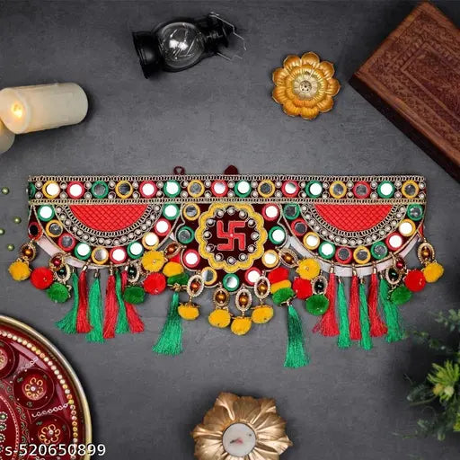 Handmade Plastic Beads Handmade And Traditional Door Hanging Toran for Door, Traditional Bandarwal for Door, 38" inch.