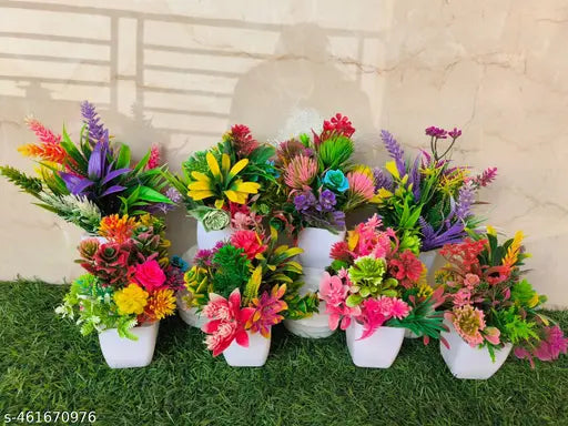 Artificial Bonsai Table Top Plant with Pot for Home & Office Decor- , size ( 15 cm )