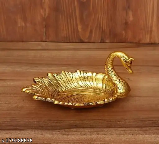 Duck Shape Dry Fruit and Mouth Freshner Tray for Home & Offce Table Decoration Decorative Showpiece