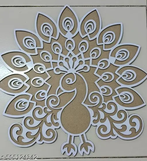 Peacock Rangoli stancils decor items for