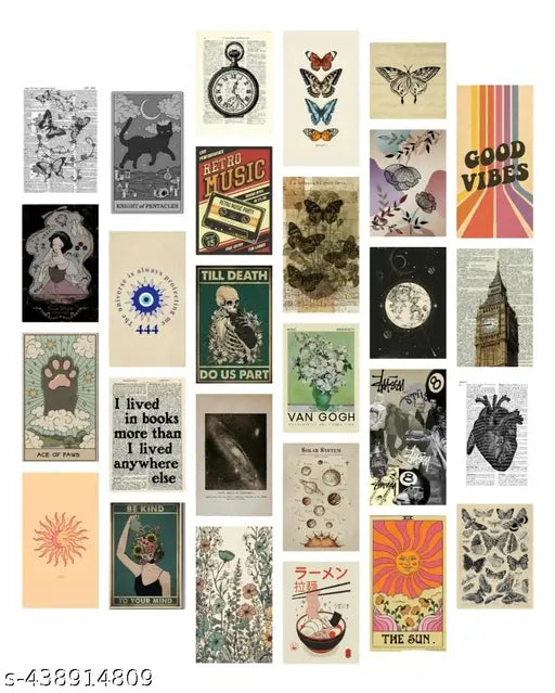 Boho POSTER card for wall decor combo of 27