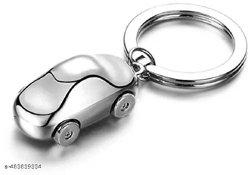 Premium Antique Stylish Car Metal Keyring And Keychain, Silver