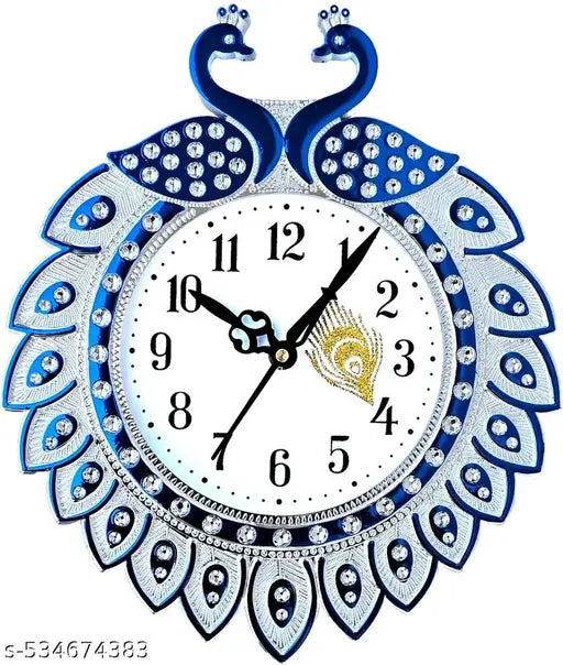 Colorful Peacock Design Wall Clock