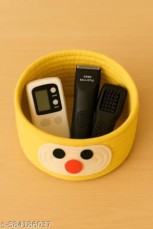 Yellow Munna – Cute Face Storage Basket | प्यारी स्टोरेज टोकरी