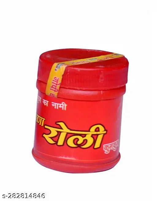 Tilak Mold/Tilok Kathi (U Shape) Tilak/Tika Stamp &Kastoori Tilak Astgandh lal Powder Teeka and White Gopi Chandan for Pooja Pack of 4