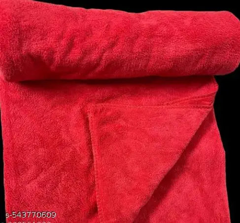 Finesse Decor Towel for Babies, Mens, Womens (45x20 inches), Bath Towel for Babies, Womens,  Mens, Unisex Bathing Towel, Supersoft Towel, Unisex Towels, 100% microfibre 300GSM (Red Colour)