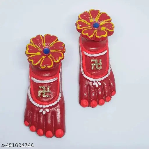 Laxmi Charan Paduka for Diwali Pooja | Sacred Footprints of Goddess Lakshmi | Auspicious Pooja Item for Wealth & Prosperity | Ideal for Home, Office, Mandir and gift