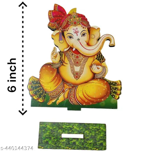 Lord ganesh ji mdf statue made up of wood size 6 inch Ganesh chaturthi special