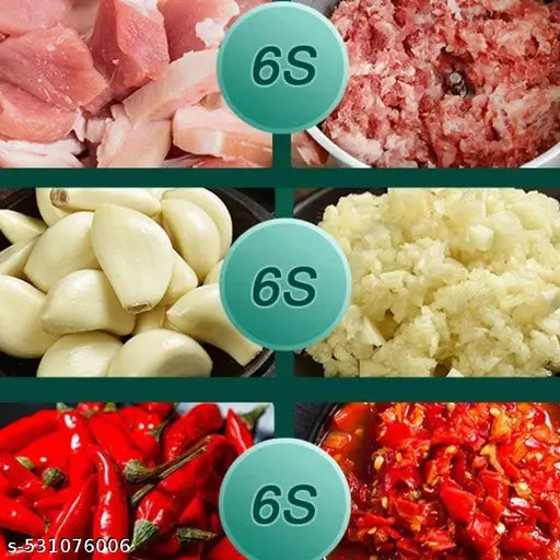 Electric Stainless Steel Vegetable & Meat Chopper with Powerful Motor – Multi-Functional Food Processor for Kitchen Use ( Green, Pack of 1 )