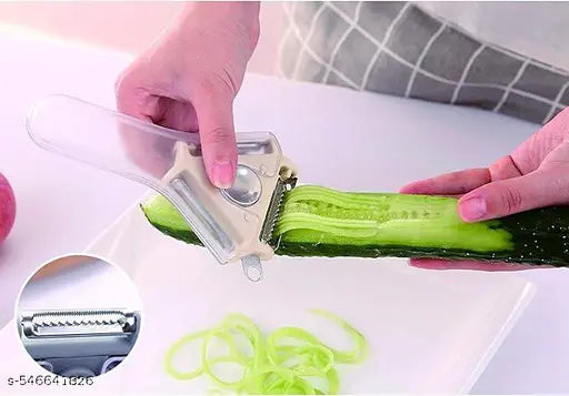 Premium Quality Vegetable Peeler, Multifunctional Fruit Peelers with 3 Blades Stainless Potato Peeler Stainless Steel Shredder Slicer for Cabbage, Apple, Carrot
