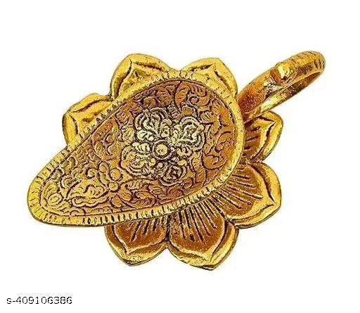 Metal gold plated Chirag Diya Showpiece For Pooja, Home and Office Decorative Diya Showpiece For Table Decoration & Diwali Pujan