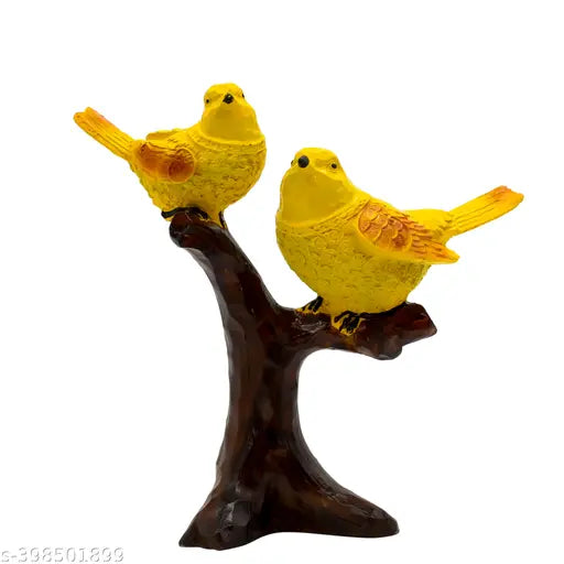 aaBco Love Bird on Tree Showpiece for Home Decor, White Bird Couple Pair Figurine for Indoor Outdoor Garden Balcony Shelf Table top Home Decorative Items,Showpiece and collectibles