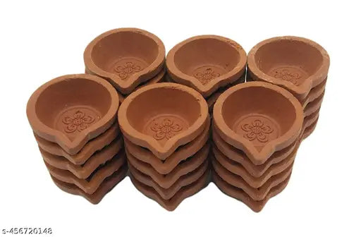 Our Rural Clay Diya Oil diyas lamp pack of 10