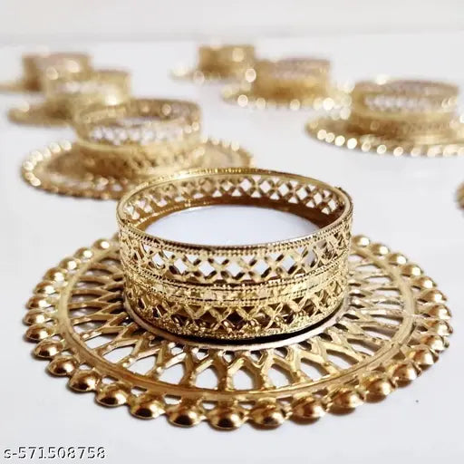 Candle Holder with wax pack of 8 pcs.  Diwali Decoration Diya