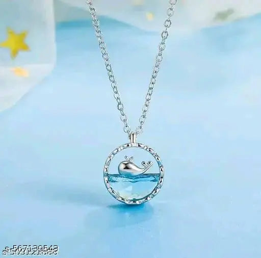 dolphin Pendant Chain | Girls dolphin Locket | Girls dolphin necklace chain | chain for girls | women necklace chain | pendant chain | Trendy necklace chain | necklace dikhayen