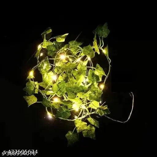 7Feet Money Plant Home Décor String Lights | Battery Operated Waterproof Lights | Vine Garland Hanging for Wall, Bedroom, Window, Wedding, Festival, Party ( Warm White)