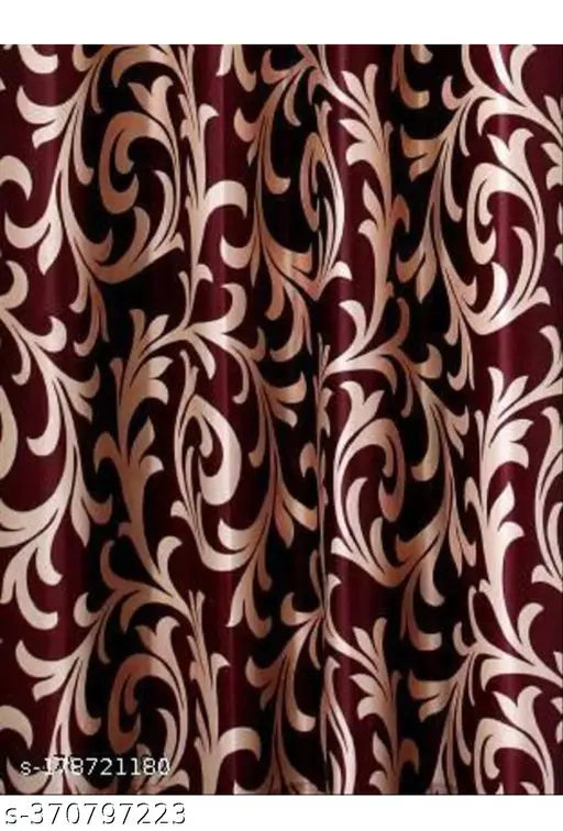 Polyester Floral Door Curtain, 4 X 7 Feet, 1 Piece (Eyelet)