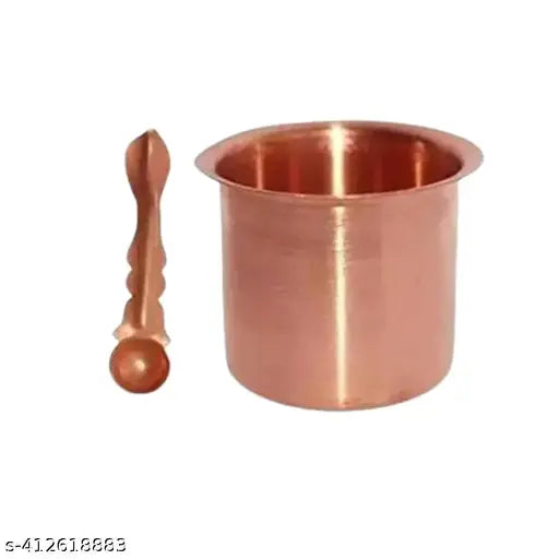 DARIDRA BHANJAN Brand Panchpatra Pali Set in Copper for Puja || Best Use in Pujan at Home/Temple