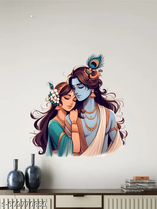 vaishali creation decorative the god of sita ram wall sticker for home decor