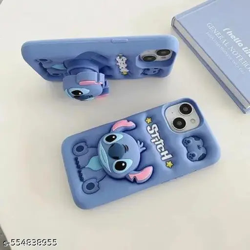 Cute Baby elephant Back Cover Compatible with i Phone 15PLUS Girls Case 3D Cute with Holder Full Protective Case for-i Phone 15PLUS