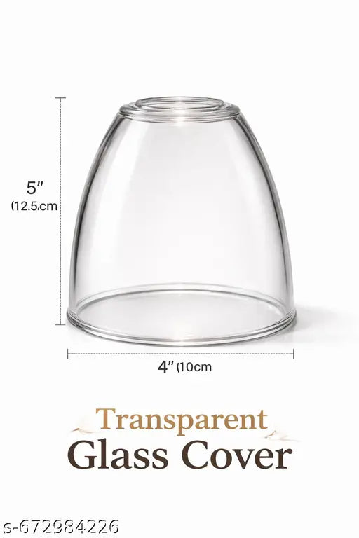 Glass Diya Cover for Pooja Use | Glass Cover Only