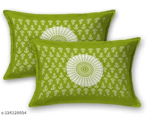 Jaipuri Pure Cotton Double Queen Bedsheet With 2 Pillow Covers