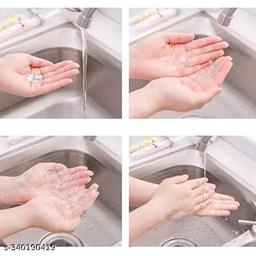 Pack of 3 Designer Paper Soap Tube Shape Bottle Paper Soap Clean Soft Bath For Travel, For Personal Hand Washing Disposable Confetti Cleaning (3 Pcs)