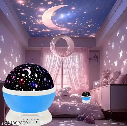 STAR MASTER LAMP ROTATING 360 DEGREE MOON NIGHT LIGHT LAMP PROJECTOR WITH COLORS AND USB CABLE LAMP FOR ROOM NIGH BULB PACK OF 1