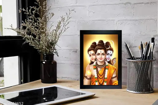 Dattatreya Ji Photo Frame | Dattatreya Wall Painting , Home Decoration And Pooja Room ( 7x9 ) Inch