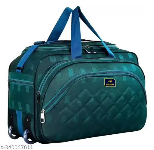 Nylon 55 litres Waterproof Strolley Duffle Bag- 2 Wheels - Luggage Bag