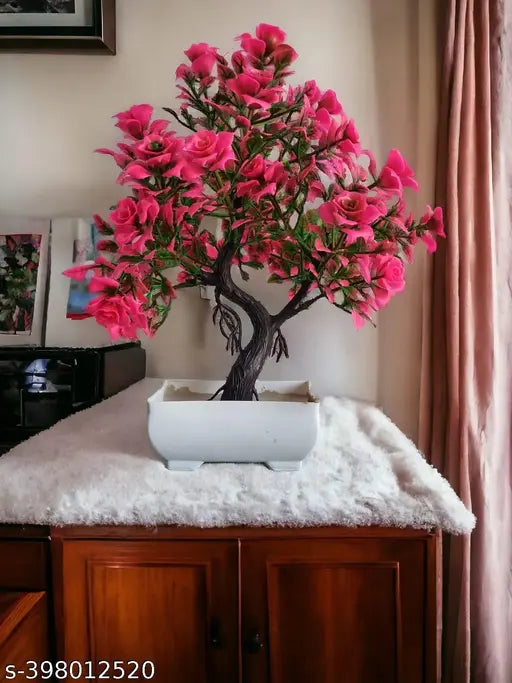 attractive look artificial flowers, Plants pot for home office decoration