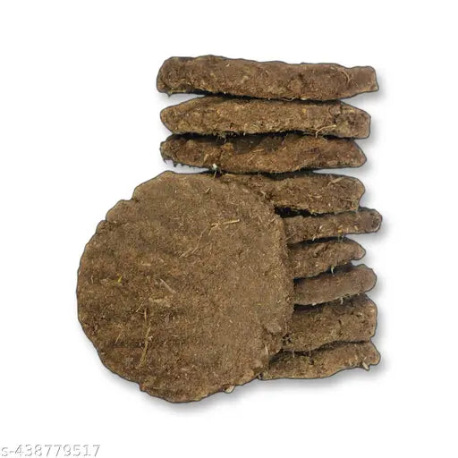Gomay Kande/Upale/Cakes (Packet Of 10 Cakes) | Size 18 X 3 Cm | Weight 2Kg | 100% Natural Handmade Gir Cow Dung Cakes For Pooja, Hawan, Etc.. - Pure Gir Cow
