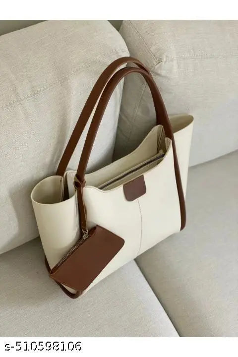 Stylish Shoulder Bag Set for Women with Coordinating Small Purse