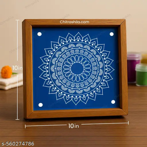 Chitrashila Intricate Mandala Stencil for Rangoli Art ( Wooden Rangoli Stencil) - S03