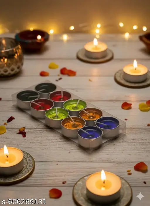 4 in 1 Diwali Decoration for Home & Offices | Candles, Shubh Labh Stickers, Rangoli and Door Hanging