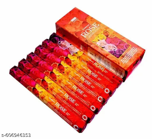 Darshan Rose Fragrance Incense Bamboo Sticks For Pooja,  Meditation & Positivity