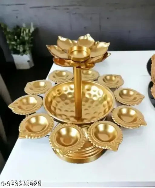 Double layer Urli bowl Handcrafted home decor | Traditional decor for home Traditional Indian Urli bowl | Decorative Urli bowl for festivals |Elegant Diya stand design.