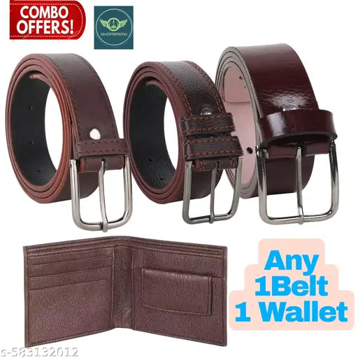 COMBO OF 1 MEN`S BELT & WALLET