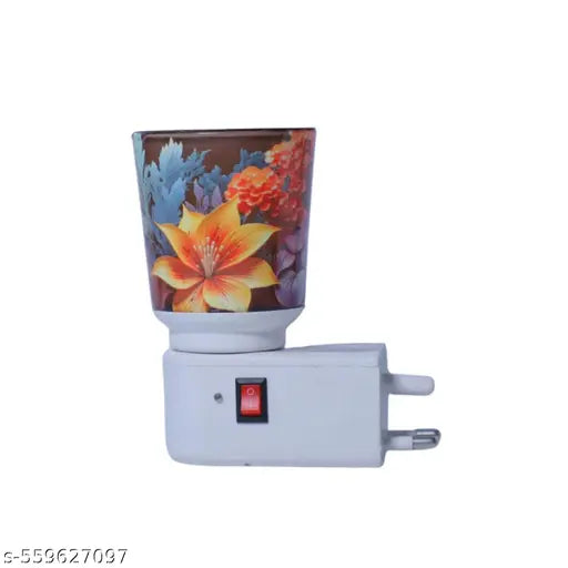 Electric Plug-in Aroma Oil Diffuser with House Design Decorative Wall Warmers Night Lamp with Loban Fragrance Oil Burner for Home & Office Ceramic Glass Design