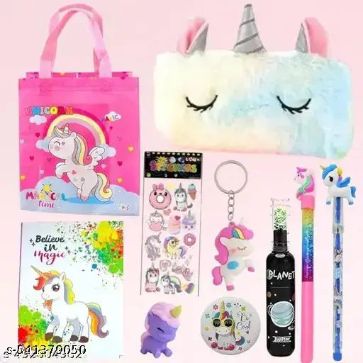 YASIS Unicorn Diary for girls, unicorn furry notebook for girls with fur pencil box, unicorn pen, unicorn bullet pencil , unicorn eraser