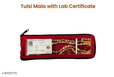 108+1 Beads Pure Tulsi Mala with Vegga Lab Certificate