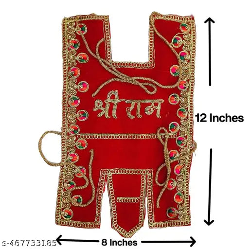 Hanuman ji fancy velvet designer Chola pack- (2) size- (12*8)
