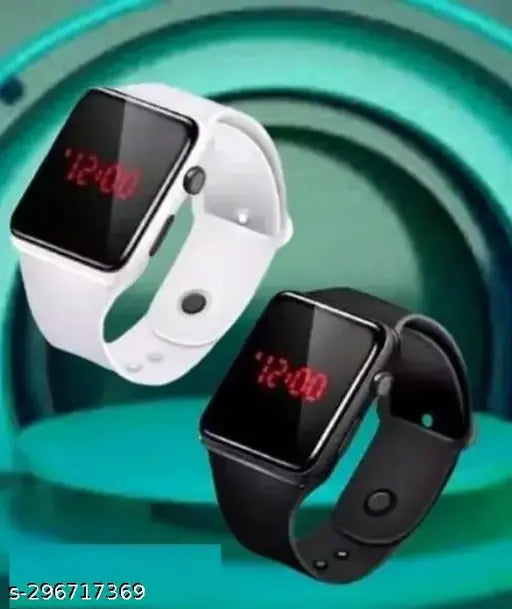 Digital Watch Combo (Pack of 2) BUY 1 GET 1 FREE - Most Selling Latest Trending Men and Women watches Best Quality smart Watch Classy Digital Watch Wrist Watch Sports Watch LED Band for Kids, Boys and Girls