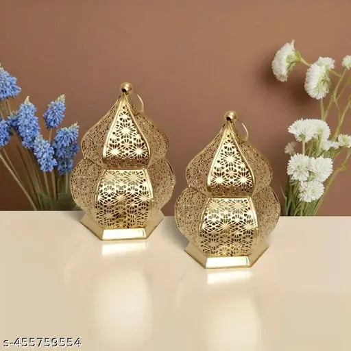 Decorative T-Light Hilder in Matka Shape - Set of 2