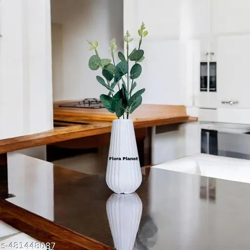 Flora Planet Artificial Plants with Pot | Artificial Flowers Bunch | Home Decor | 30 cm Height | Home Decoration Items for Living Room | Green Plant | Wall Decor Items | Flower Pot for Living Room