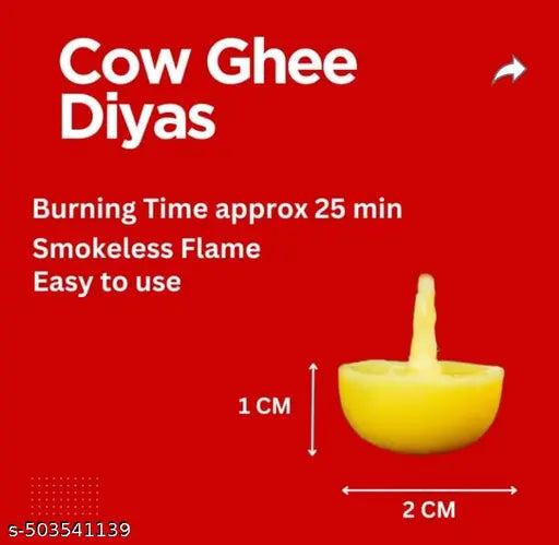 Pack of 50 Cow Ghee jyotbatti, for puja and aarti