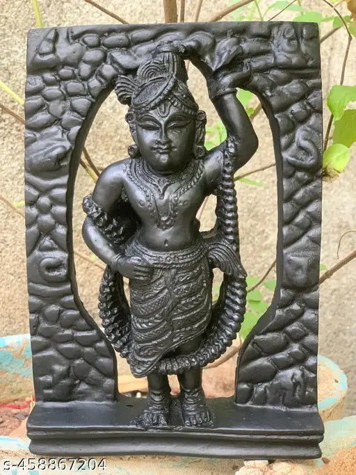 Murti Spandan Nathdwara Srinathji Girikandra   Darshan SWAROOP Lord Krishna Statue Sculpture for Home, Office, Bedroom, Living Room Size:-Height:-8 Inch & Lenghth 5.5 Inch Material:- Marble Dust