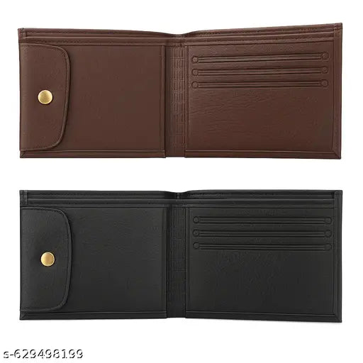 Combo of 2 Artificial Wallets – Trendy, Tough & Travel-Ready Ab18